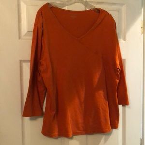 Rust color 3/4 tee shirt